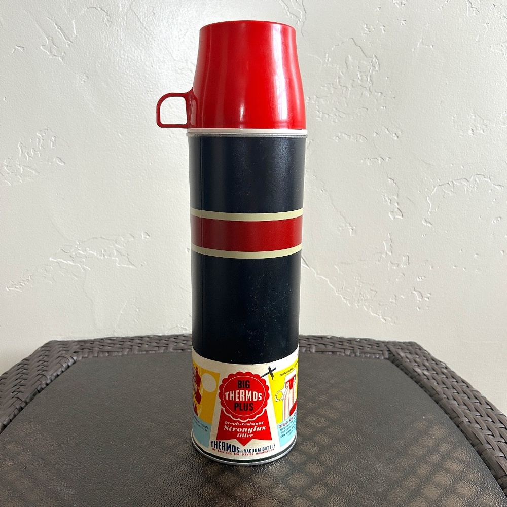 Vintage 1962 King Seeley Big Thermos Plus Insulated Thermos B-24T